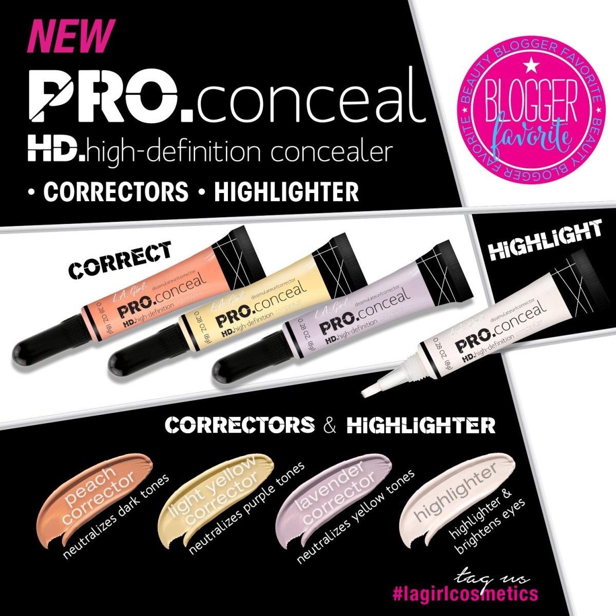 L.A GIRL Pro Cream Conceal Hd High Definition Concealer, Natural Finish, Gc991 Yellow Correcter, Lightweight, Ultra Blendable Liquid Conceal, Longwearing (Vegan & Cruelty-Free)8G - Image 3