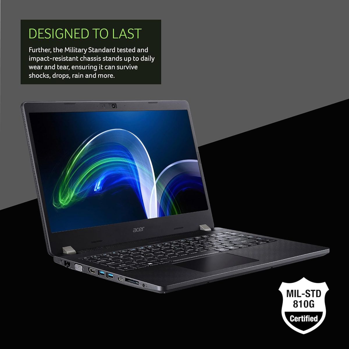 Acer Travelmate Business Laptop Intel Corei3 1115G5 Processor (8GB DDR4/ 512GB SSD/Intel Iris Xe Graphics/Windows 11 Home/MS Office) TMP214-53 with 35.56 cm (14.0") Full HD Display - Image 8