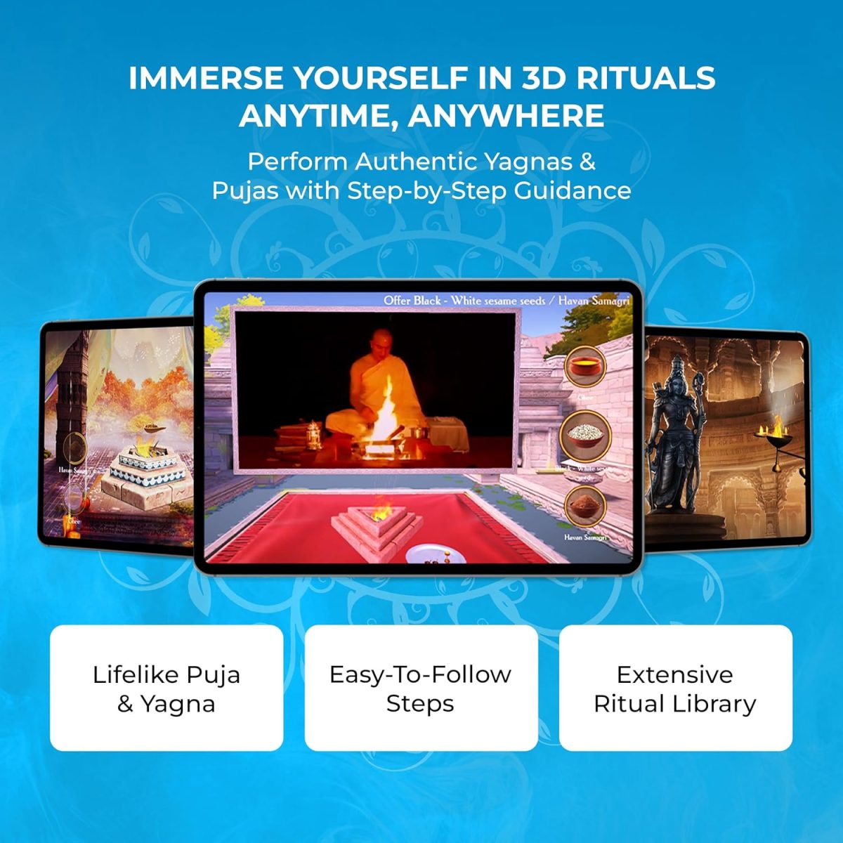 Sadhana Tablet V2 – World’s First Vedic Tablet & Digital Temple | Ad-Free Spiritual Companion | 3D Rituals, Meditations & Astrology | with Improved Battery and Performance | Designed by Om Swami - Image 2