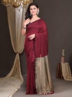 T.J. SAREES Unleash Your Inner Diva with our Sarees for cotton sarees for women Purecotton saree for puja occasion and Plain Pure Cotton Sarees for Trendsetting Women (Pack Of 1) - Image 2