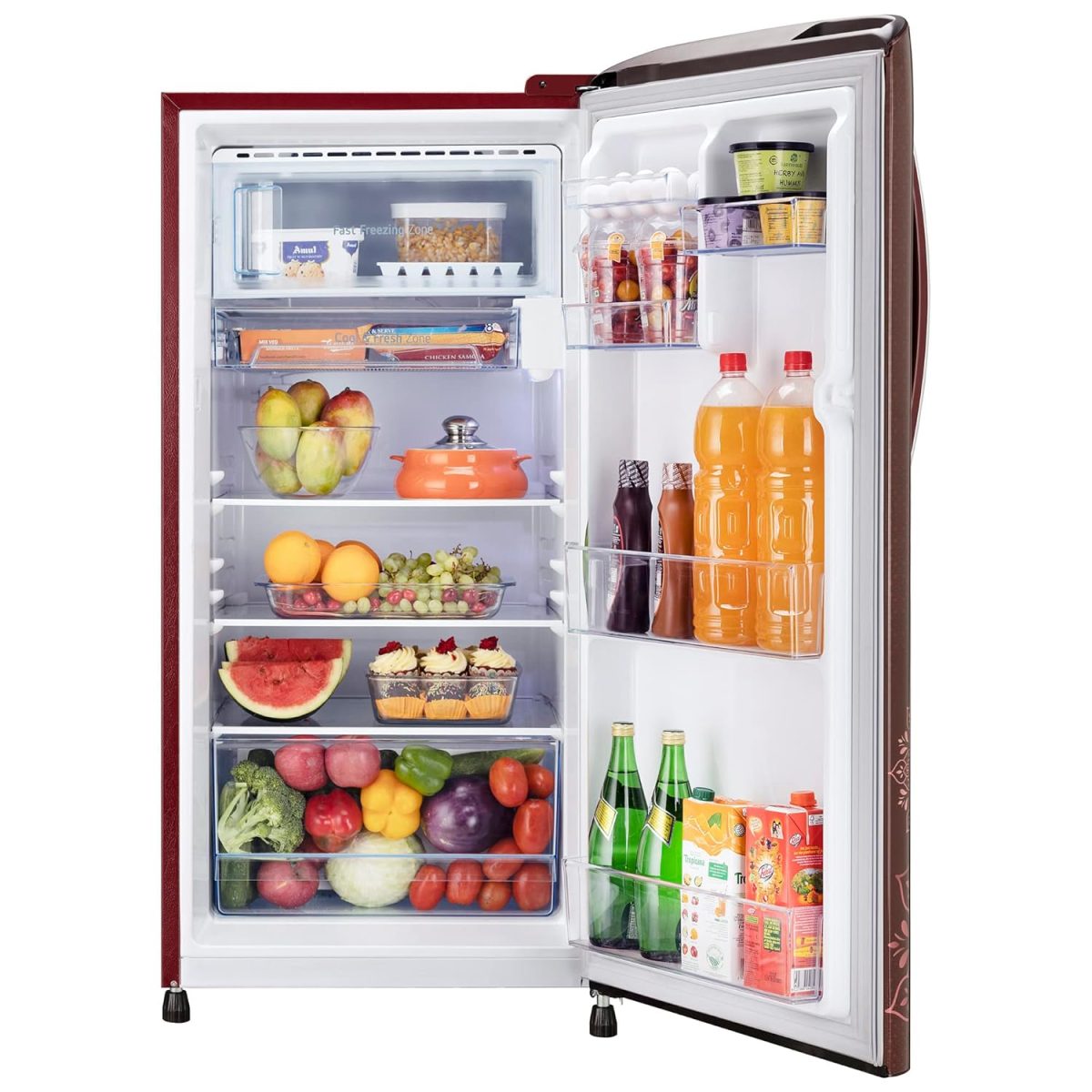 LG 204 L 4 Star Direct-Cool Inverter Single Door Refrigerator (??GL-B211CRRY, Ruby Regal, Smart Connect, 2022 Model) - Image 8