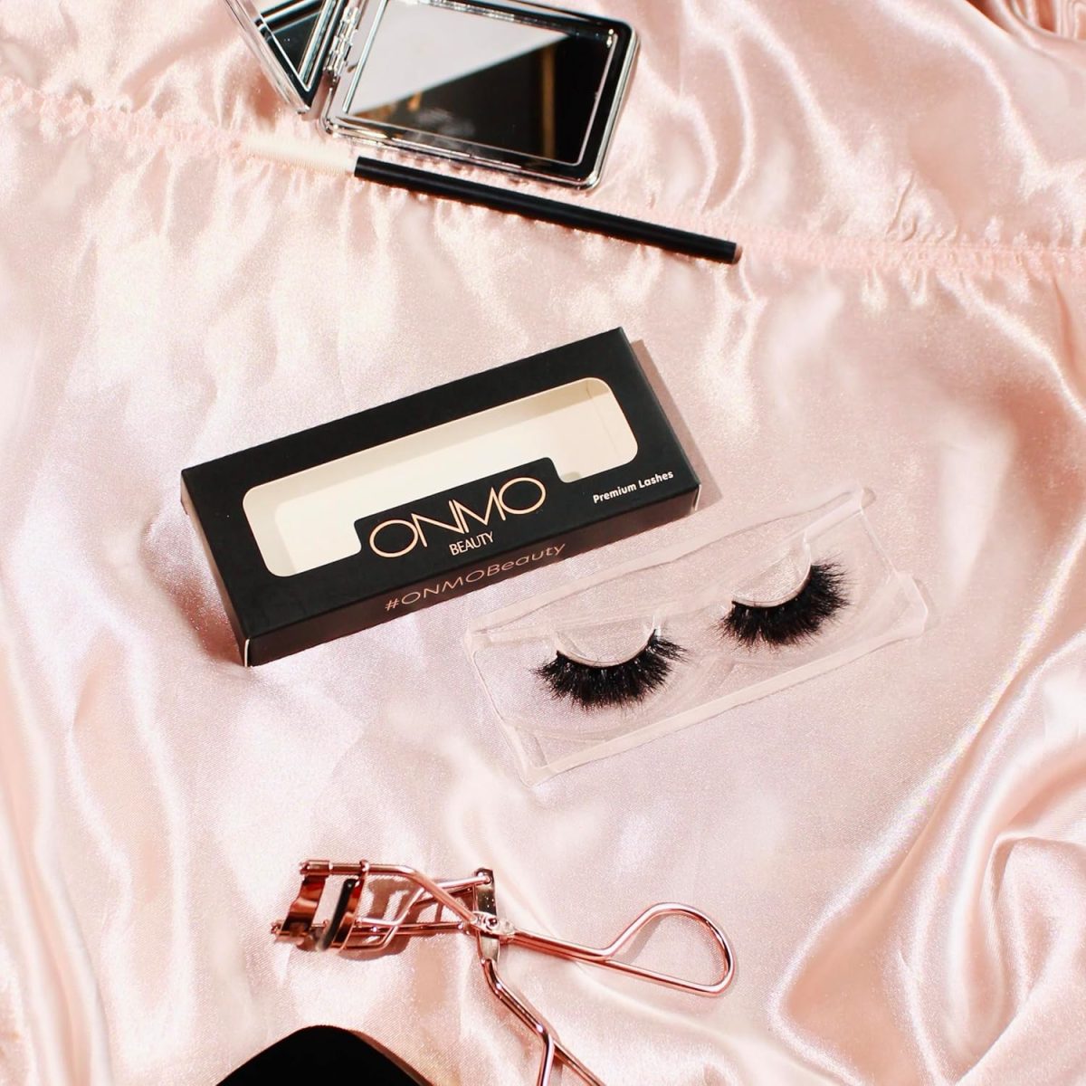 ONMO Beauty False Eyelash For Women-Natural & Lightweight Faux Mink Fake Eyelashes/Long Lasting Eye Makeup Lash 5D / Soft & Comfortable Black Reusable Cat Eye Lashes -Fluttery & Wispy (Amore) - Image 2