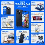 TECNO Spark GO 1 (Startrail Black, 4GB+64GB) | 4+ Years Lag Free Fluency | 6.67" 120Hz Smooth Display | 8GB* Bigger RAM | in-Built Infrared Remote | Dual Speakers with DTS | AI Call Noise Reduction - Image 2