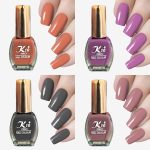 K10 Matte Nail Polish | Matte Nail Paint for Girls and Women (Matte-Peach-Lightpurple-Gray-DustyPink-Nail-Polish) Set of 4| Each 7 ml