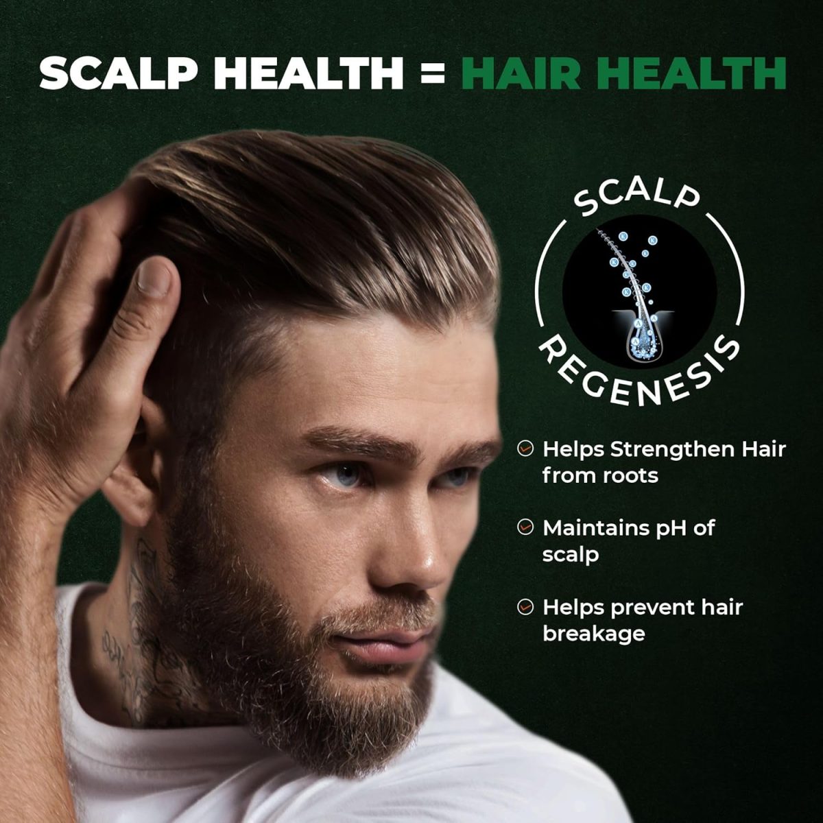BEARDO Thin Hair Thickening Sulphate Free Shampoo for Men 200 ml | With Biotin, Keratin, Saw Palmetto | Sulphate and Paraben Free Shampoo | For Strong & Thick Hair - Image 6