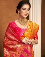 SIRIL Women's Paithani Silk Saree | Chandrakor Paithani Saree With Unstitched Blouse Piece - Image 6