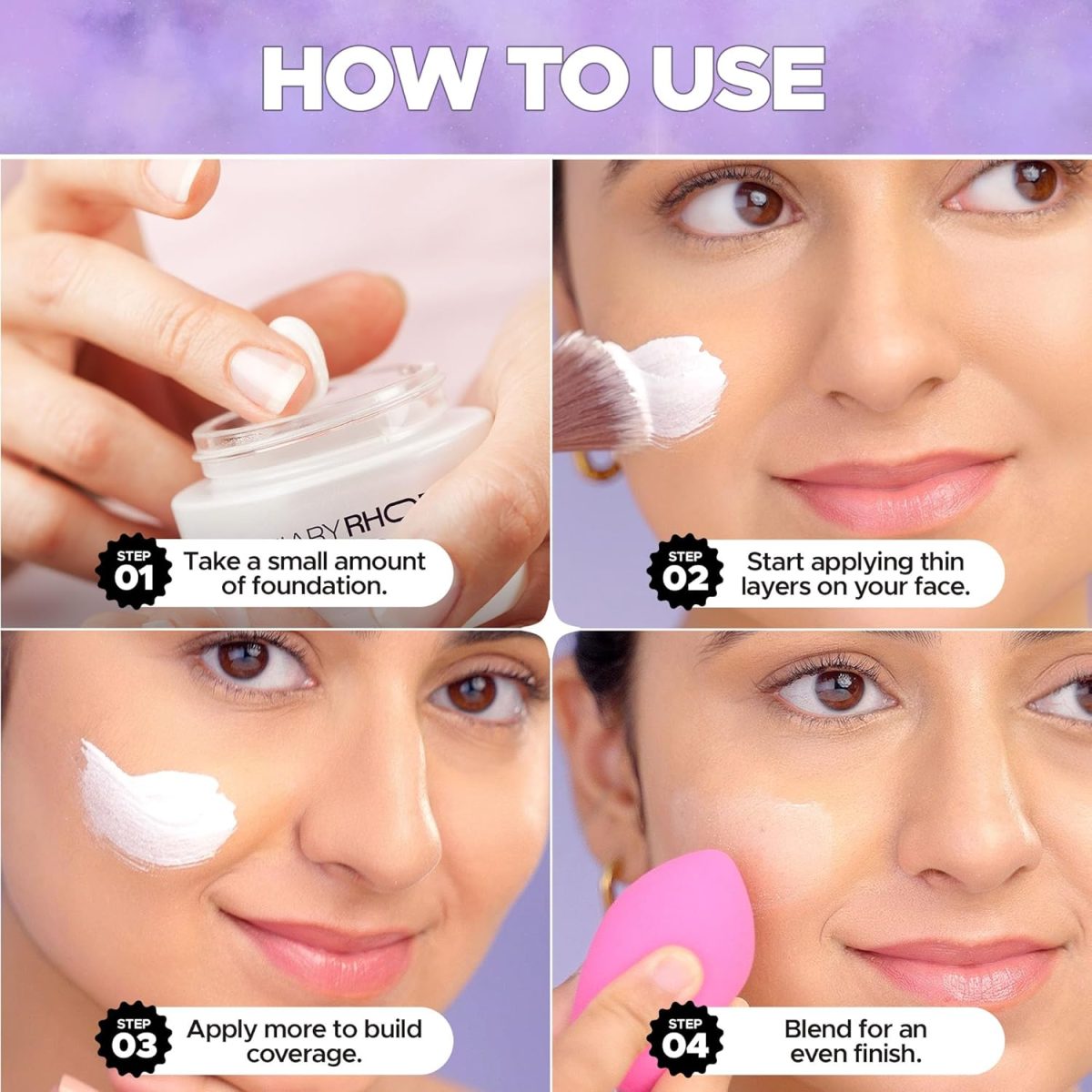 Hilary Rhoda Magic Jar Colour Changing Foundation Cream For All Skin Types | Buildable Coverage | Long Lasting & Weightless Formula | Crease-Free Foundation | Cruelty-Free | Satin Finish | 30G - Image 6