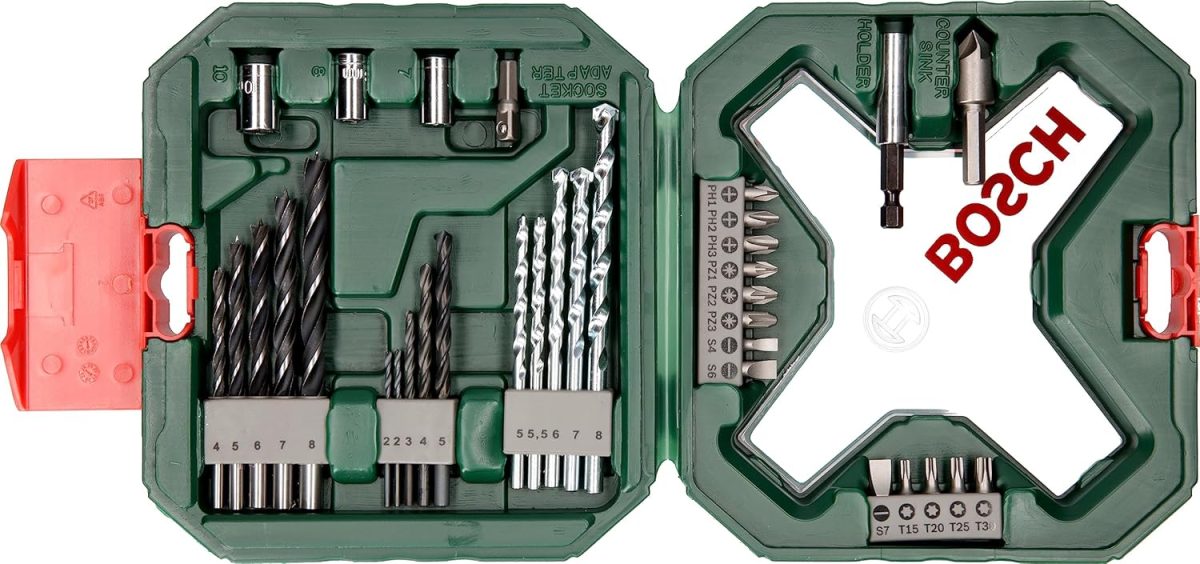 Bosch X-line 2607010608 Cobalt Steel Classic Drill and Screwdriver Bit Set (Blue, 34-Pieces), Straight - Image 2