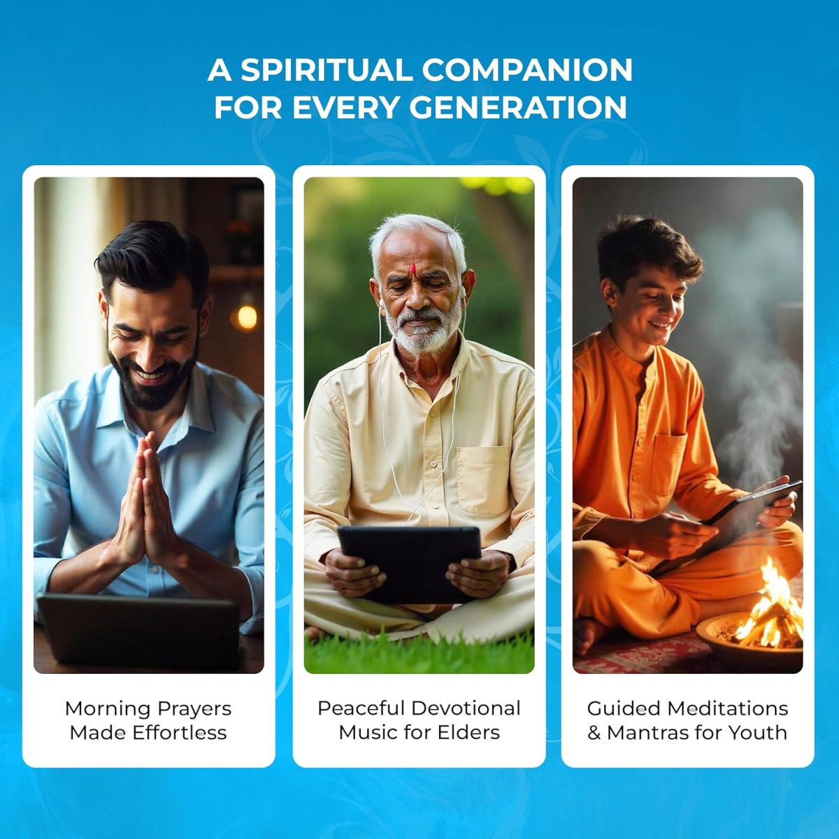Sadhana Tablet V2 – World’s First Vedic Tablet & Digital Temple | Ad-Free Spiritual Companion | 3D Rituals, Meditations & Astrology | with Improved Battery and Performance | Designed by Om Swami - Image 5