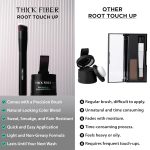 THICK FIBER Root Touch Up & Hairline Powder with Precise Brush for Grey Root Coverage & Thin Hair (Dark Brown, 4g) – Water & Sweat Resistant – Hair Loss Concealer for Women, Bald Spots & Hair Fill-In - Image 7
