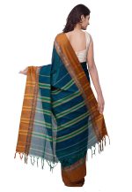 UNNATI SILKS Women Pure Handloom Narayanpet Cotton Saree with blouse piece and Tassels from the Weavers of Andhra Pradesh(UNM33751+Green+free size) - Image 2