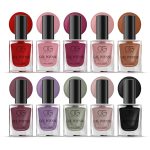 OG BEAUTY Gel Intense Nail Paint Set of 10 | Vegan, Longwear & Quick-Dry Formula | Red, Lilac, Burgundy, Peach, Cocoa, Rosy, Berry, Grey, Pink & Black | 10ml Each