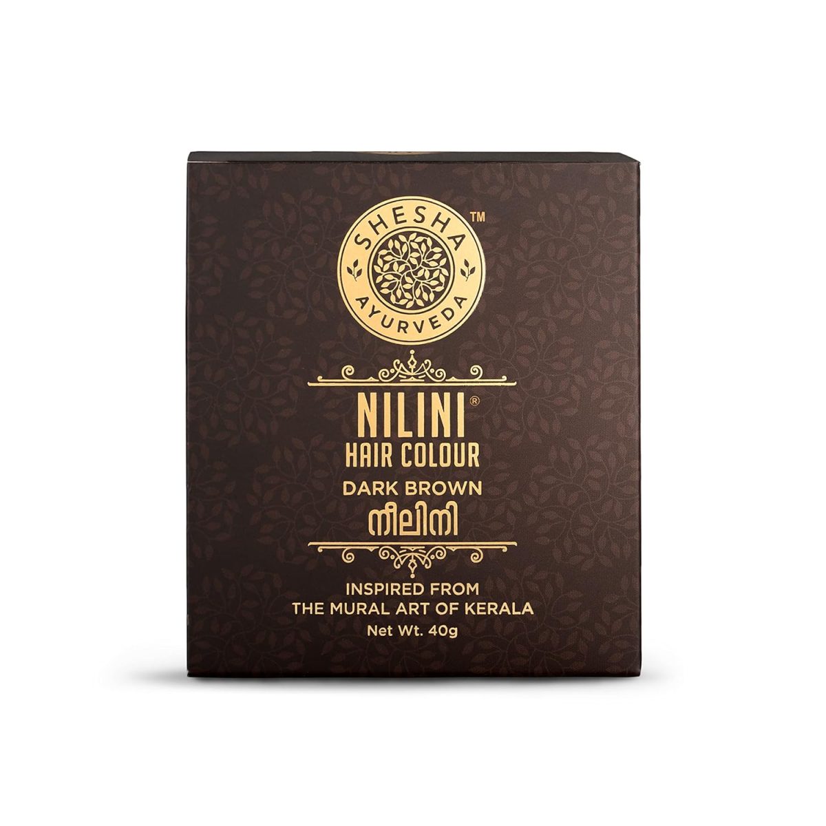 Shesha Ayurveda Nilini Ayurvedic Hair Colour - Dark Brown-No Ammonia,No Peroxide, No Perborate,No Bleach, 40g
