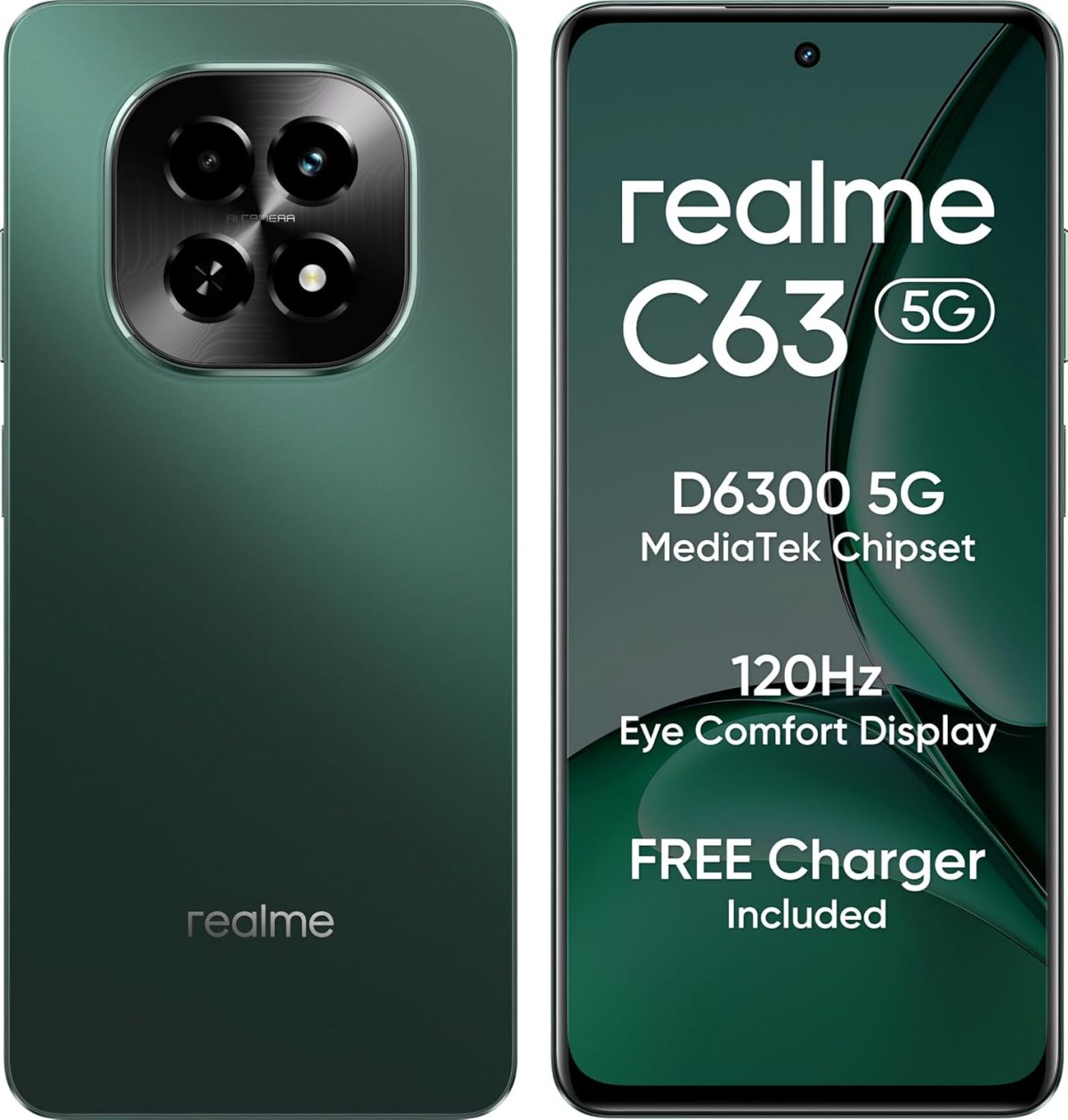 realme C63 5G (Forest Green, 4GB RAM, 128GB Storage)