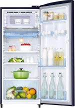 Samsung 184L 1 Star Digital Inverter Direct-Cool Single Door Refrigerator Appliance(RR19C2YCZ6U/NL,Mystic Overlay Blue) Base Stand Drawer - Image 4