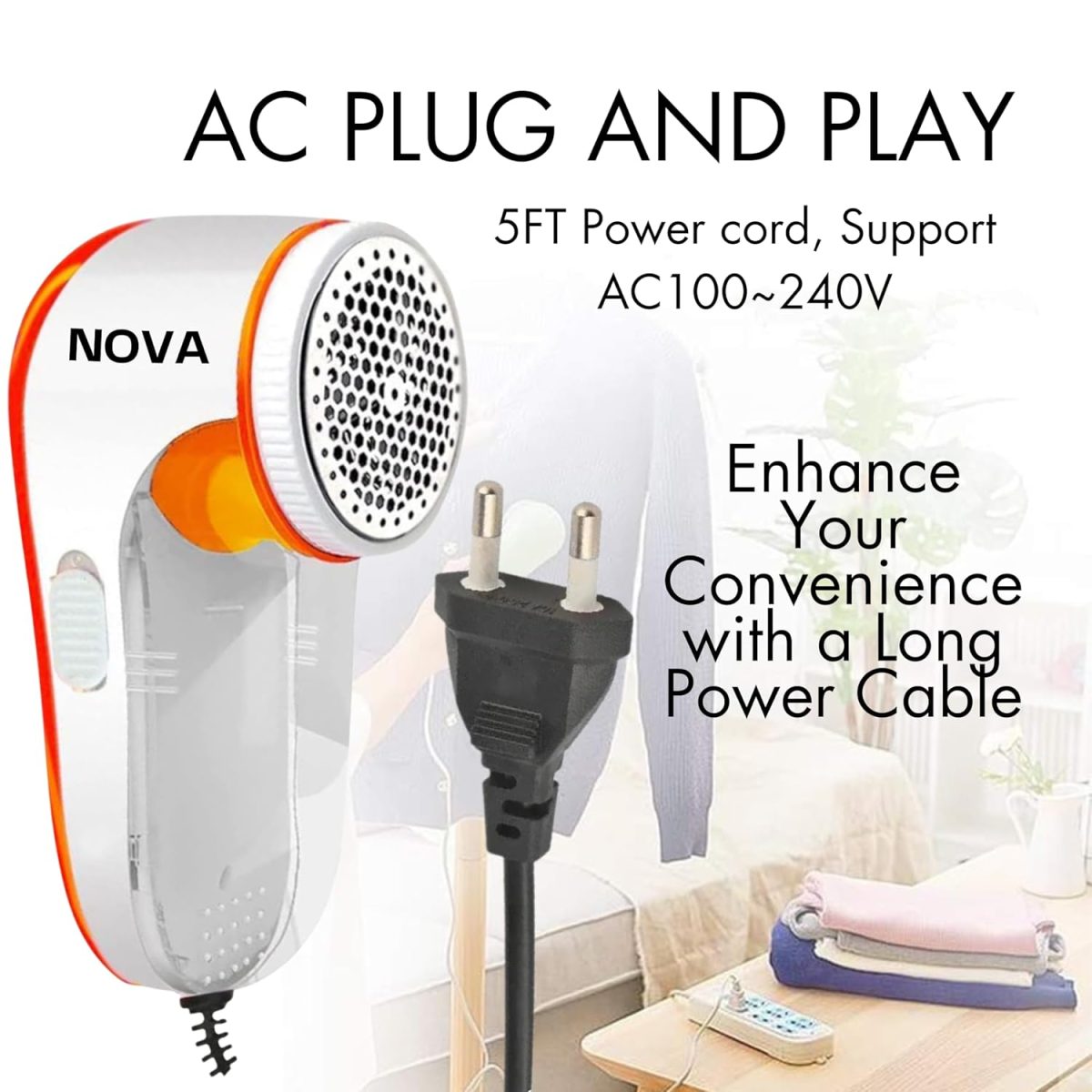 Nova Lint Remover for Clothes - Fabric Cleaner Tint and Dust Remover | 1 Year Warranty - Image 5