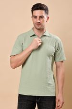 madfrog Men's Solid Zip Polo Neck T-Shirt | Polyester Blend | Regular & Comfort Fit - Image 9