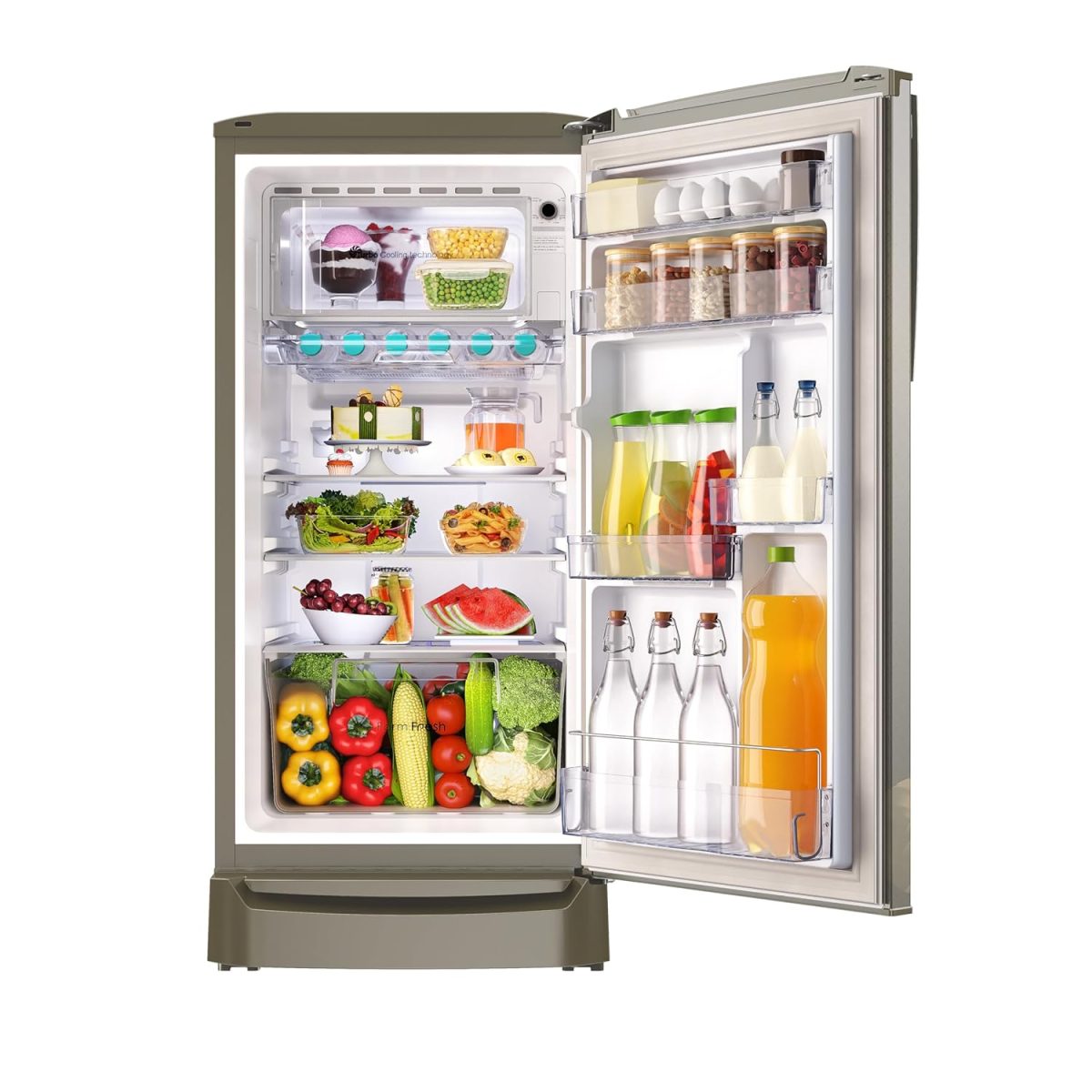 Godrej 180 L 3 Star Direct Cool Turbo Cooling Technology With Upto 24 Days farm Freshness Single Door Refrigerator (RD ERIOPLS 205C THF ST GL, Steel Glow) - Image 2