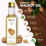 H&O Walnut Oil - 100% Pure Cold Pressed Edible Akhrot Ka Tel - 100ml Glass Bottle - Image 4