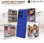 Motorola Edge 60 Pro 5G (Pantone Dazzling Blue, 8GB RAM, 256GB Storage) | 6.7" Display | 50MP+50MP+10MP | 50MP Front | Dimensity 8350 | 6000mAh | 90W & 15W Wireless Charging | IP68/IP69 Rated - Image 10