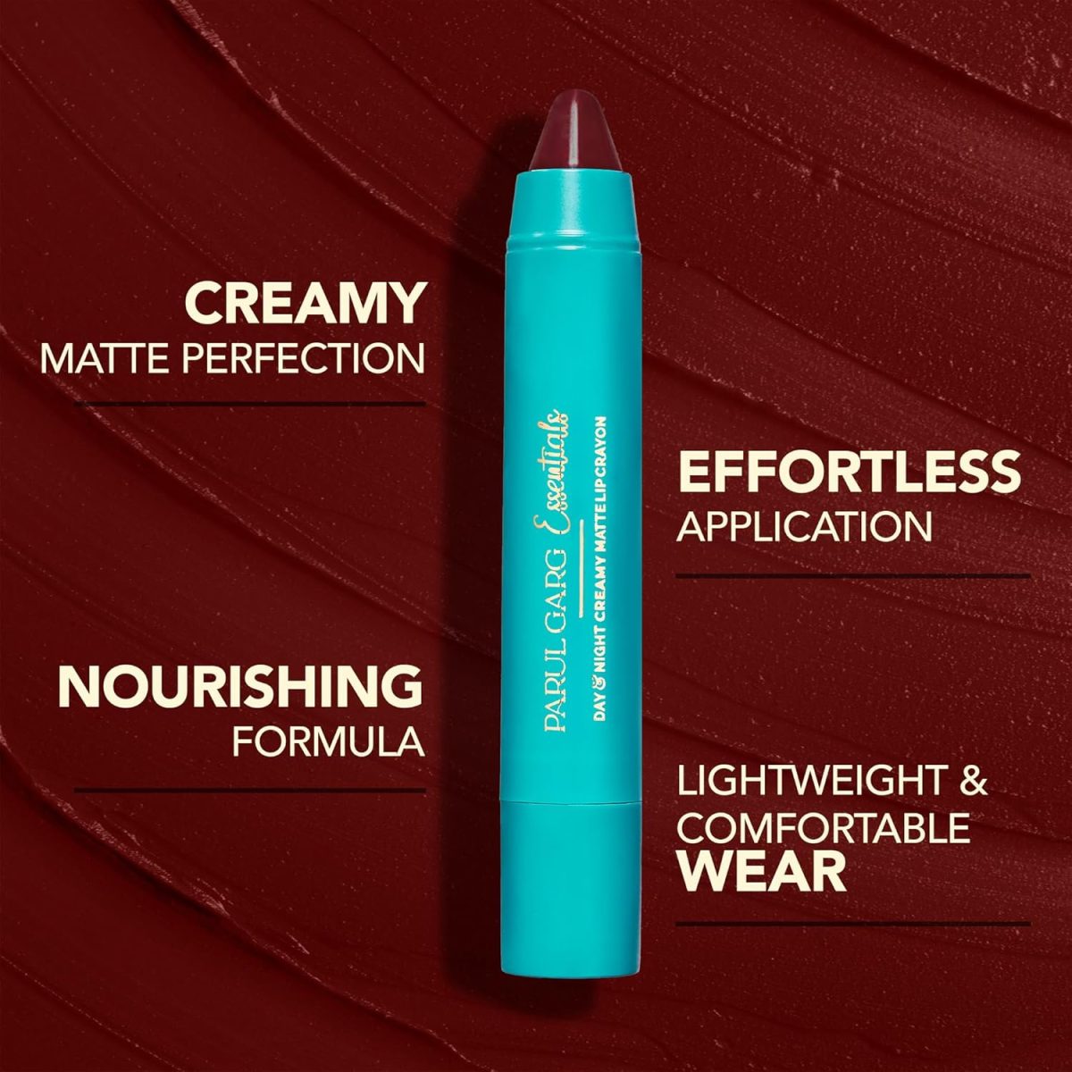 Parul Garg Beauty All-Time Bestsellers Lip Crayon Set | Top 3 Creamy Matte Lipsticks | Rose Pink, Berry & Fuchsia | Bestselling Shades | Vegan, Paraben-Free | Made in India (Dusky Hues) - Image 6