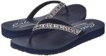 Skechers Womens Slippers 119660-Nvmt 5 (Navy,Multi) - Image 2