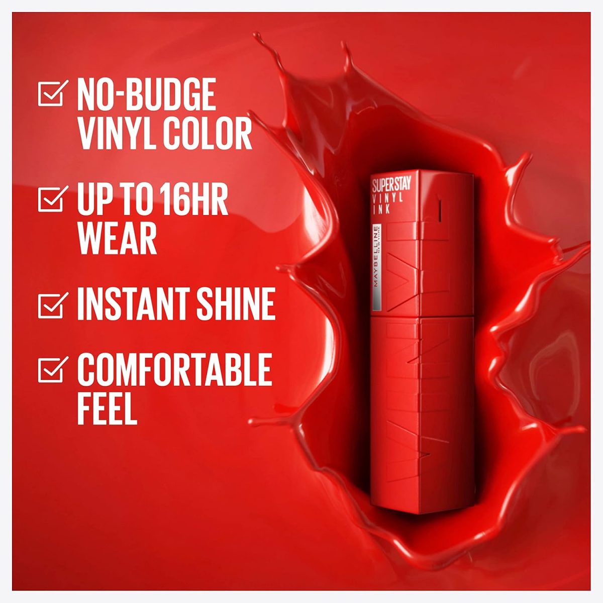 Maybelline New York Superstay Vinyl Ink Glossy Liquid Lipstick, 40 Witty, 4.2 Ml (Pack Of 1) - Image 3