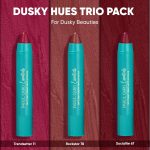Parul Garg Beauty All-Time Bestsellers Lip Crayon Set | Top 3 Creamy Matte Lipsticks | Rose Pink, Berry & Fuchsia | Bestselling Shades | Vegan, Paraben-Free | Made in India (Dusky Hues) - Image 2
