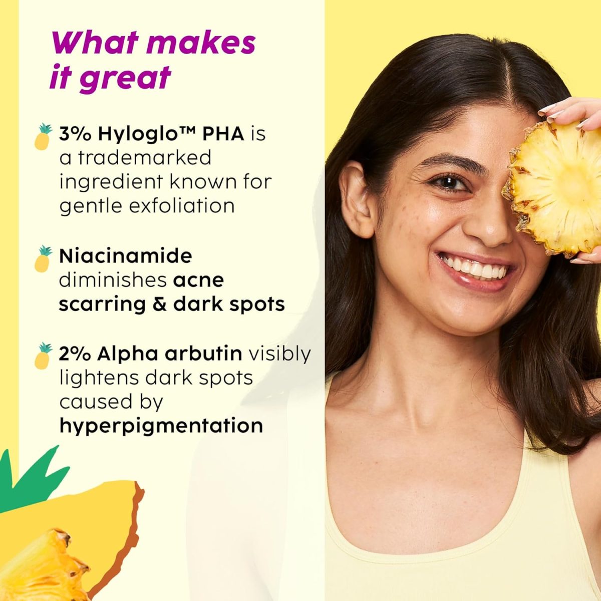 The Plant Fix Plix | Pineapple De-Pigmentation Regime with Pineapple Exfoliation Fruity Toner, Pineapple Juicy Cleanser, Pineapple Depigmentation Dewy Serum, & Smoothie Moisturizer - Image 7