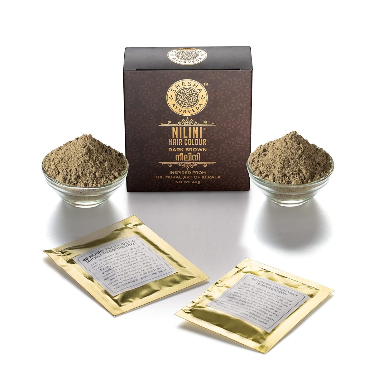 Shesha Ayurveda Nilini Ayurvedic Hair Colour - Dark Brown-No Ammonia,No Peroxide, No Perborate,No Bleach, 40g - Image 7