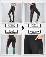 BLINKIN Women's Stretch Fit Mid Rise Stretchable Gym Pants Workout : The Ultimate Yoga Pants | Gym Track Pants with Mesh Insert & Side Pockets (5100) - Image 6