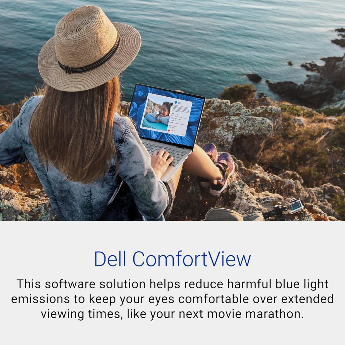 Dell Thin & Light Inspiron 7440 2in1 Laptop, Intel Core 3 100U Processor, 8GB + 512GB SSD, 14" (35.62cm) FHD+ 250nits Display Touch, Backlit KB + FPR, Win 11 + MSO'21,15 Months McAfee,Ice Blue,1.71kg - Image 3
