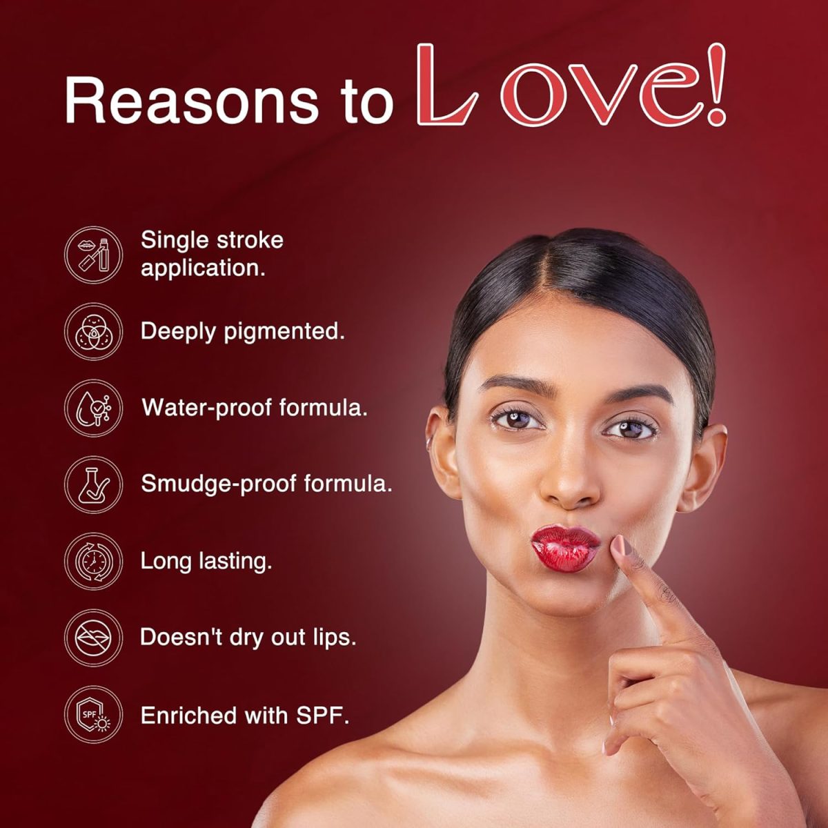 Nourish Mantra Bold Rush Creamy Matte Liquid lipstick combo with SPF 15 Set of 4(1.2ml Each) | Mini Lipstick |red lipsticks | Water Proof | Smudge Proof | transfer Proof | Long Lasting | for all Skin tones - Image 5