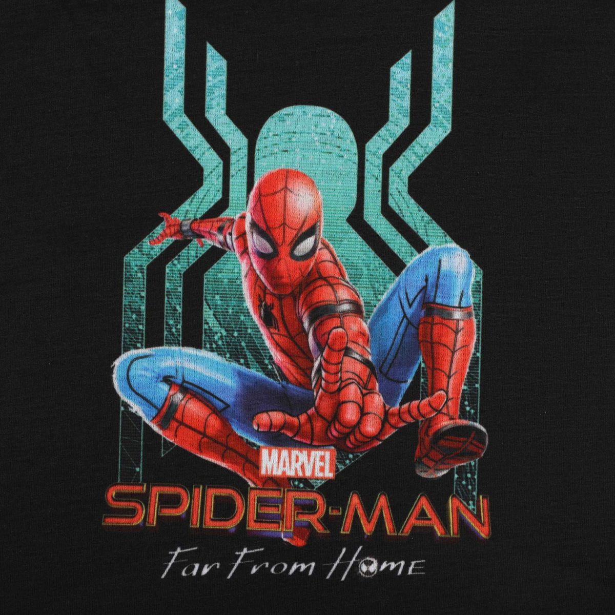Marvel Spiderman by Wear Your Mind Girl's Plain Regular T-Shirt (DSMGT0078.2_Black2 3-4Y) - Image 3