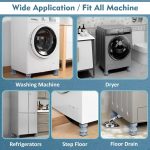 JD FRESH Washing Machine Vibration Pads/Bracket Base for Washing Machine/Refrigerator Stand with Height Adjustment Feet/Washing Machine Stand/Floor Trays - Grey (4 Pcs Set) - Image 7