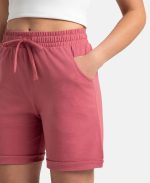 Jockey AW23 Women's Super Combed Cotton Rich Regular Fit Shorts with Side Pockets - Image 2