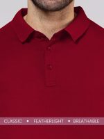 Freecultr Men's Polo T-Shirt | Pack of 2 | Half Sleeve Soft & Stylish Regular Fit Breathable Fabric Quick Dry Moisture-Wicking Comfortable Everyday Casual & Office Wear T-Shirt for Men - Image 4