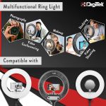DIGITEK® (DRL-18H C) 18 Inch LED Ring Light with 158cm Stand - AC/DC Power, Color Temperature Control, Lighting Intensity Control - Photography, Video, Makeup, and Live Streaming - USB Powered - Image 3