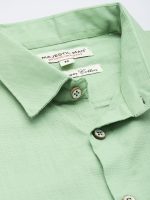 Majestic Man Men Slim Fit Pure Cotton Solid Half Sleeve Casual Shirt - Image 6