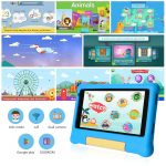 Cheerjoy Kids Tablet 7",Android 12 Tablet For Kids,32GB ROM 128GB Expand,Parental Control,Kids Software Pre-Installed, Dual Camera,Android Learning Tablet Bluetooth With Proof Case For Toddlers(Blue) - Image 2