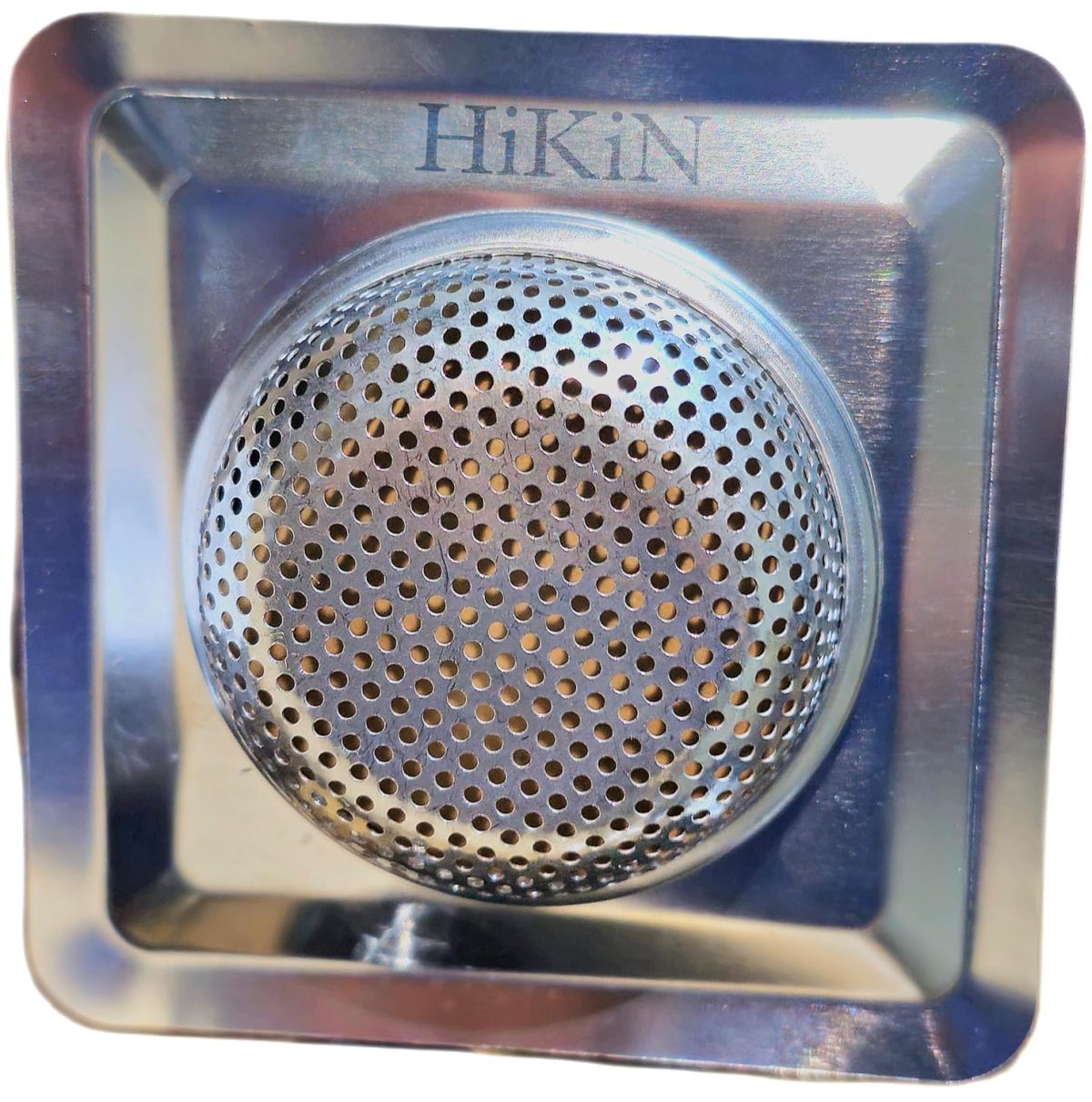 HIKIN SUPERMARKET Square Stainless Steel Kitchen Strainer,Sink Jali,Drain Filter,Wide Rim Anti Clogging Mesh Drain Filter Vegetable Hair Catcher Drain Cover,11.5Wx2.5H Centimeters - Image 4