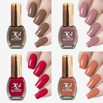 K10 Matte Finish Nail Polish | Matte Nail Paint For Girls And Women (Chocolate-Dusty-Pink-Rose-Pink-Peach) Set Of 4| Each 7 Ml