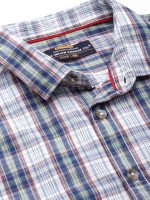 The Indian Garage Co Men's Cotton Slim Fit Checkered Full Sleeves Spread Collar Casual Shirt - Image 3