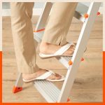Bathla Advance 5-Step Foldable Aluminium Ladder for Home | Heavy Duty & Anti-Slip Steps | 5 Year Manufacturer Warranty | with Sure-Hinge Technology (Orange) - Image 7