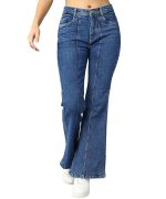 Nifty Womens Mid Rise Denim Wide Leg Jeans