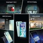 Samsung Galaxy M55 5G (Light Green,12GB RAM,256GB Storage) | 50MP Triple Cam| 5000mAh Battery| Snapdragon 7 Gen 1 | 4 Gen. OS Upgrade & 5 Year Security Update| Super AMOLED+ Display| Without Charger - Image 3