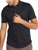 DAMENSCH Men's Solid Regular Fit Button Down Shirt