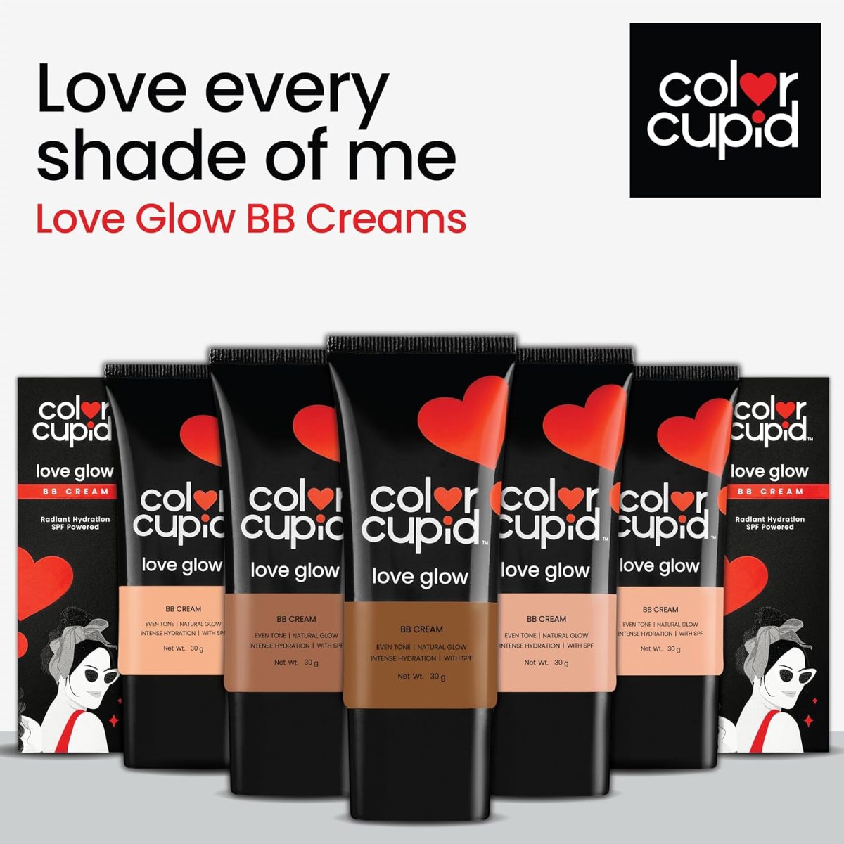 Color Cupid Hydrating Everyday Glow BB Cream with SPF | Lightweight, Easy to Blend | For Indian Skin tones | Infused with Hyaluronic Acid & Ceramide | Love Glow | Cream | 30 g - Image 7