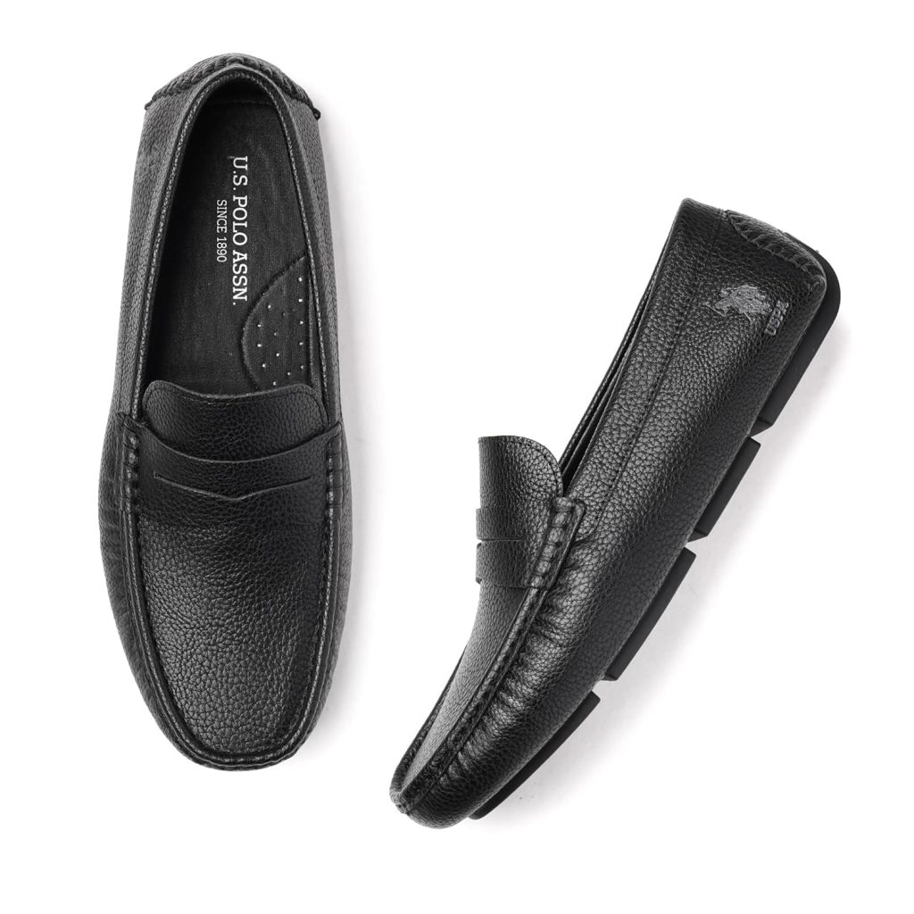 U.S. POLO ASSN. USPA| Kiger Black| Stylish Casual Loafers for Men