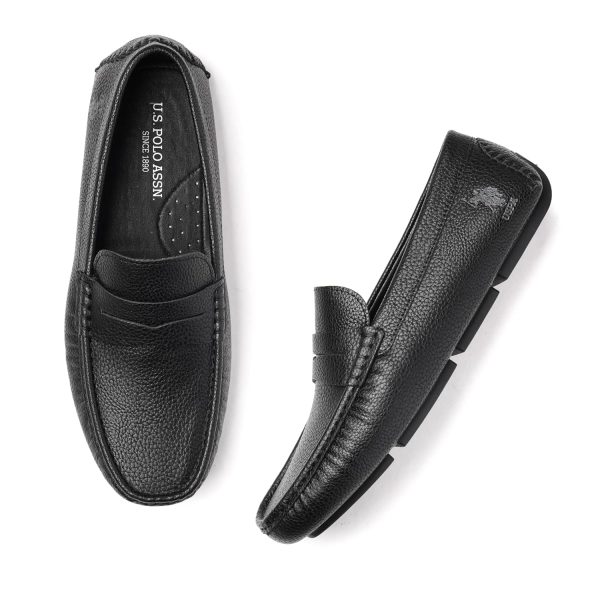 U.S. POLO ASSN. USPA| Kiger Black| Stylish Casual Loafers for Men